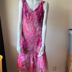 Pink Floral Dress Size 14